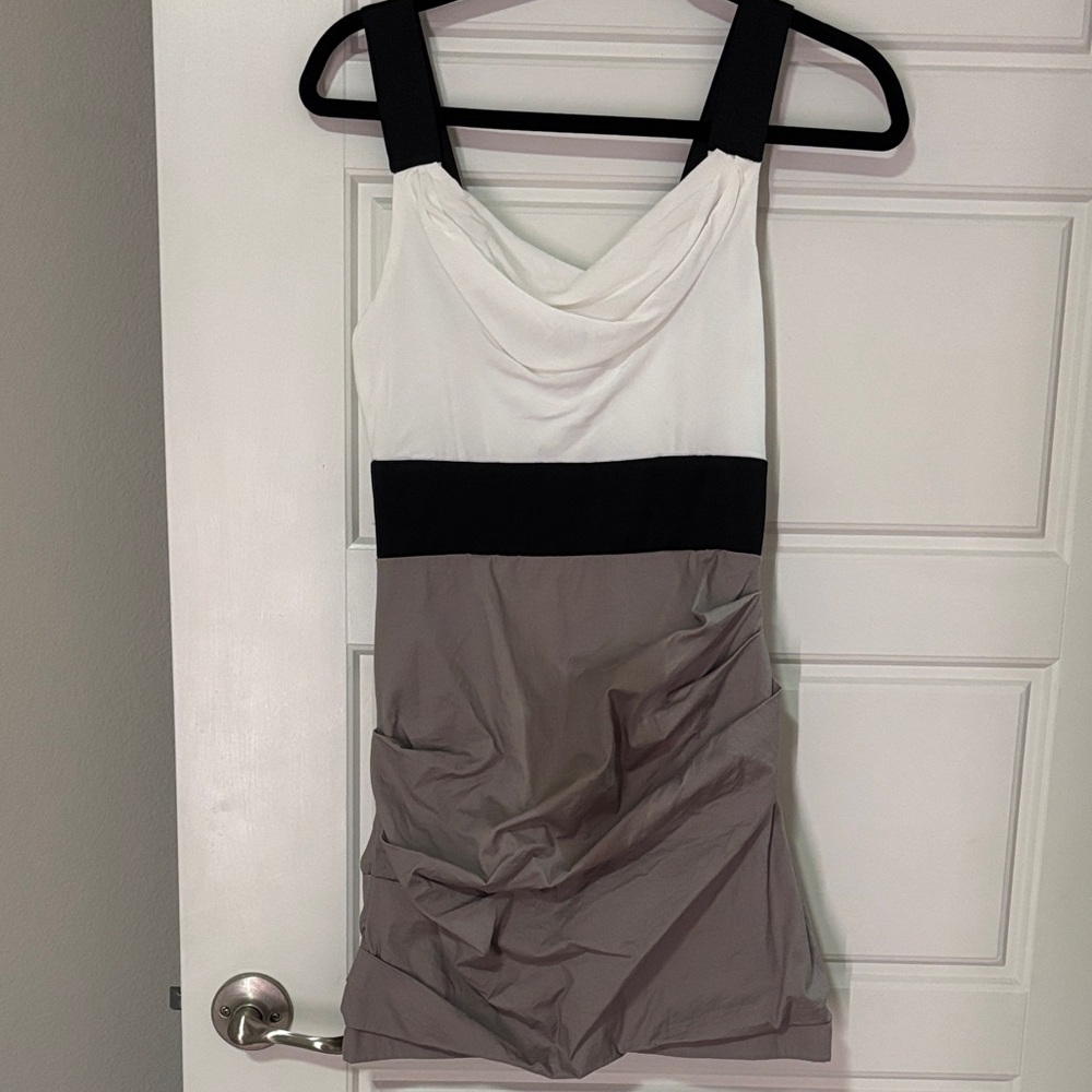 Elegant Black and White Dress